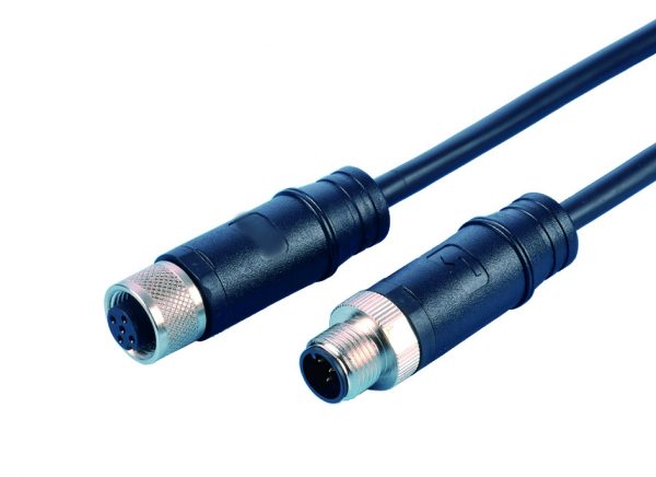 M12 Male/Female Open End 180° Cable - CBLWS